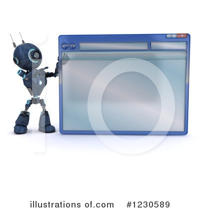 Royalty-Free (RF) Robot Clipart Illustration by KJ Pargeter - Stock Sample #1230589