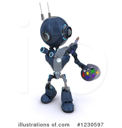Royalty-Free (RF) Robot Clipart Illustration by KJ Pargeter - Stock Sample #1230597