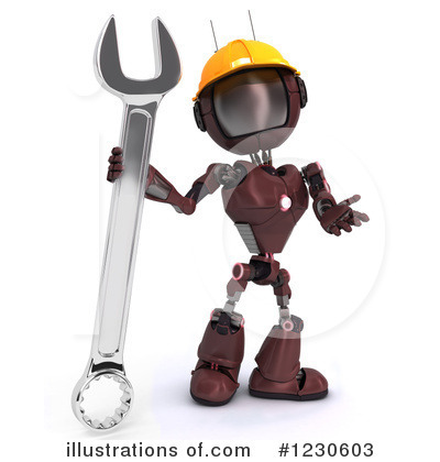 Royalty-Free (RF) Robot Clipart Illustration by KJ Pargeter - Stock Sample #1230603