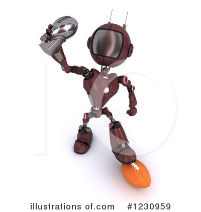Royalty-Free (RF) Robot Clipart Illustration by KJ Pargeter - Stock Sample #1230959