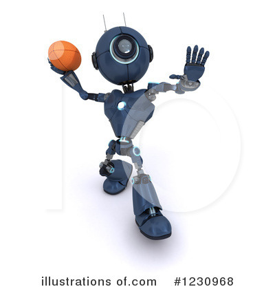 Royalty-Free (RF) Robot Clipart Illustration by KJ Pargeter - Stock Sample #1230968