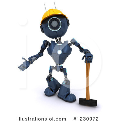Royalty-Free (RF) Robot Clipart Illustration by KJ Pargeter - Stock Sample #1230972