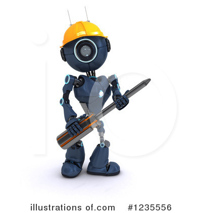 Royalty-Free (RF) Robot Clipart Illustration by KJ Pargeter - Stock Sample #1235556