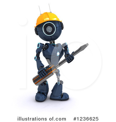 Royalty-Free (RF) Robot Clipart Illustration by KJ Pargeter - Stock Sample #1236625