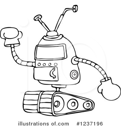 Royalty-Free (RF) Robot Clipart Illustration by djart - Stock Sample #1237196