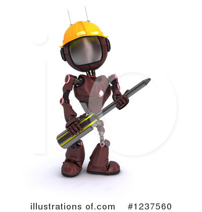 Royalty-Free (RF) Robot Clipart Illustration by KJ Pargeter - Stock Sample #1237560