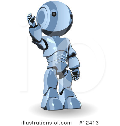 Royalty-Free (RF) Robot Clipart Illustration by Leo Blanchette - Stock Sample #12413