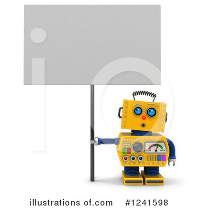 Royalty-Free (RF) Robot Clipart Illustration by stockillustrations - Stock Sample #1241598