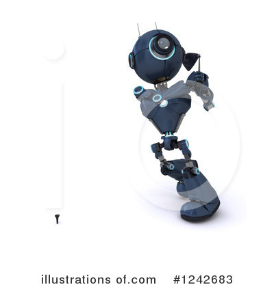 Royalty-Free (RF) Robot Clipart Illustration by KJ Pargeter - Stock Sample #1242683