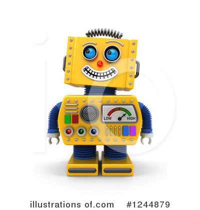 Royalty-Free (RF) Robot Clipart Illustration by stockillustrations - Stock Sample #1244879