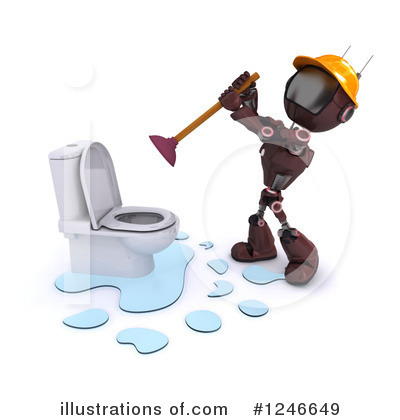 Royalty-Free (RF) Robot Clipart Illustration by KJ Pargeter - Stock Sample #1246649