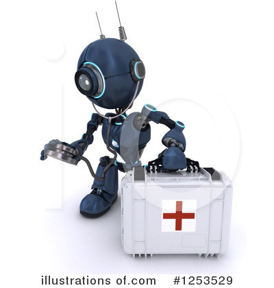 Royalty-Free (RF) Robot Clipart Illustration by KJ Pargeter - Stock Sample #1253529