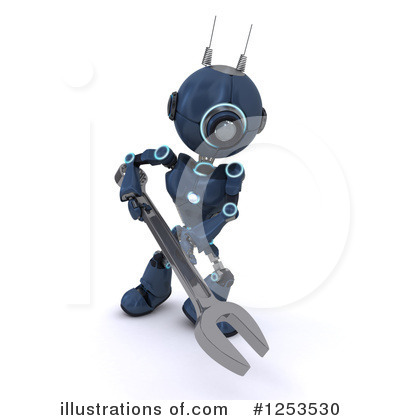 Royalty-Free (RF) Robot Clipart Illustration by KJ Pargeter - Stock Sample #1253530