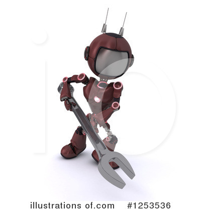 Royalty-Free (RF) Robot Clipart Illustration by KJ Pargeter - Stock Sample #1253536