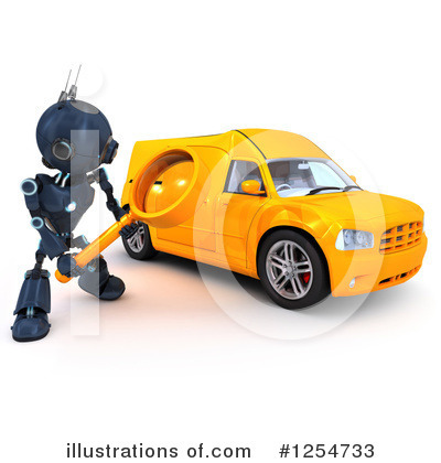 Royalty-Free (RF) Robot Clipart Illustration by KJ Pargeter - Stock Sample #1254733