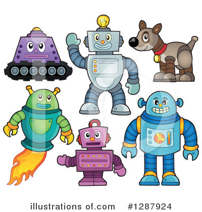 Dog Robot Clipart #1287924 by visekart