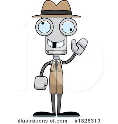 Royalty-Free (RF) Robot Clipart Illustration by Cory Thoman - Stock Sample #1328319