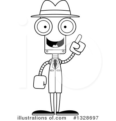 Royalty-Free (RF) Robot Clipart Illustration by Cory Thoman - Stock Sample #1328697