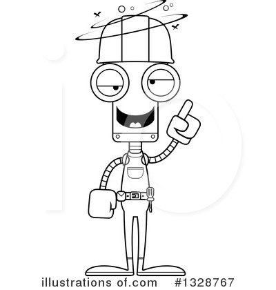 Royalty-Free (RF) Robot Clipart Illustration by Cory Thoman - Stock Sample #1328767