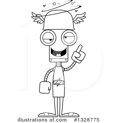 Royalty-Free (RF) Robot Clipart Illustration by Cory Thoman - Stock Sample #1328775