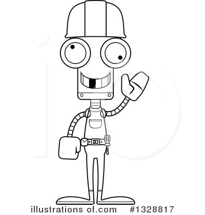 Royalty-Free (RF) Robot Clipart Illustration by Cory Thoman - Stock Sample #1328817
