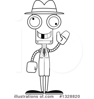 Royalty-Free (RF) Robot Clipart Illustration by Cory Thoman - Stock Sample #1328820