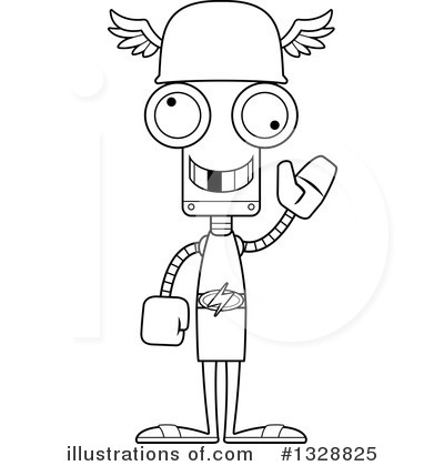 Royalty-Free (RF) Robot Clipart Illustration by Cory Thoman - Stock Sample #1328825