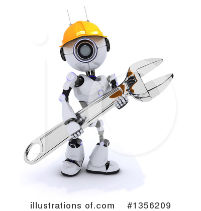 Royalty-Free (RF) Robot Clipart Illustration by KJ Pargeter - Stock Sample #1356209