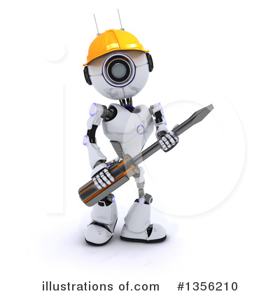 Royalty-Free (RF) Robot Clipart Illustration by KJ Pargeter - Stock Sample #1356210