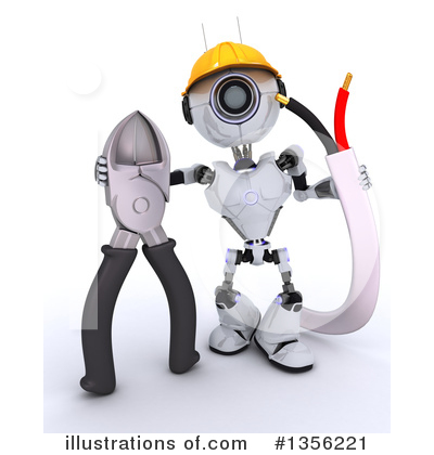 Royalty-Free (RF) Robot Clipart Illustration by KJ Pargeter - Stock Sample #1356221