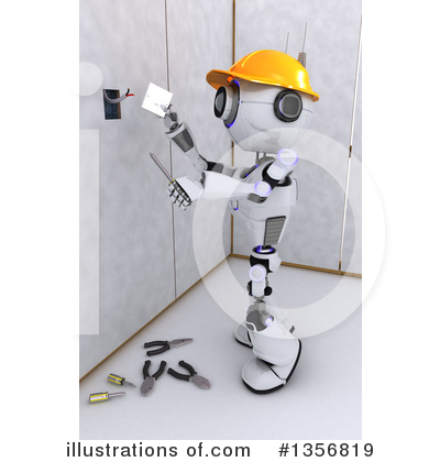 Royalty-Free (RF) Robot Clipart Illustration by KJ Pargeter - Stock Sample #1356819