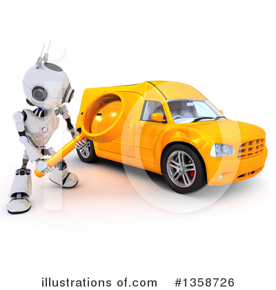 Royalty-Free (RF) Robot Clipart Illustration by KJ Pargeter - Stock Sample #1358726