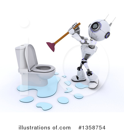 Royalty-Free (RF) Robot Clipart Illustration by KJ Pargeter - Stock Sample #1358754