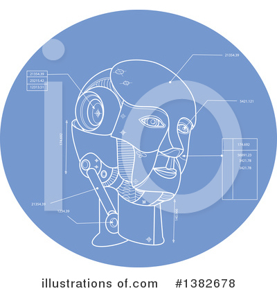 Royalty-Free (RF) Robot Clipart Illustration by patrimonio - Stock Sample #1382678