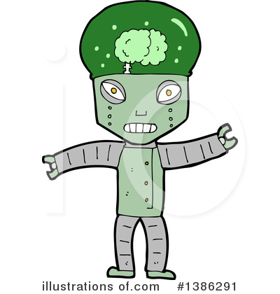Royalty-Free (RF) Robot Clipart Illustration by lineartestpilot - Stock Sample #1386291