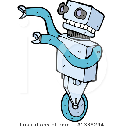 Royalty-Free (RF) Robot Clipart Illustration by lineartestpilot - Stock Sample #1386294