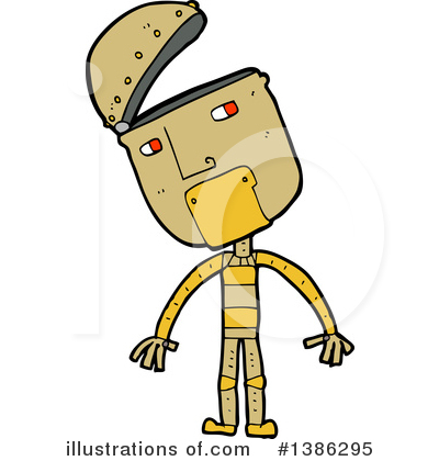 Royalty-Free (RF) Robot Clipart Illustration by lineartestpilot - Stock Sample #1386295