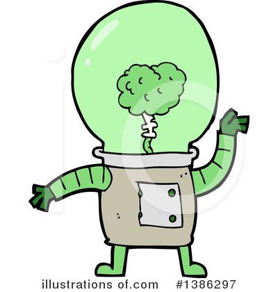 Royalty-Free (RF) Robot Clipart Illustration by lineartestpilot - Stock Sample #1386297