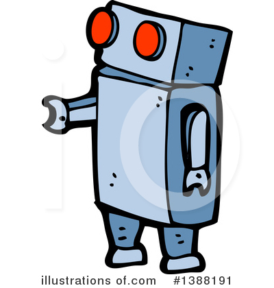 Royalty-Free (RF) Robot Clipart Illustration by lineartestpilot - Stock Sample #1388191