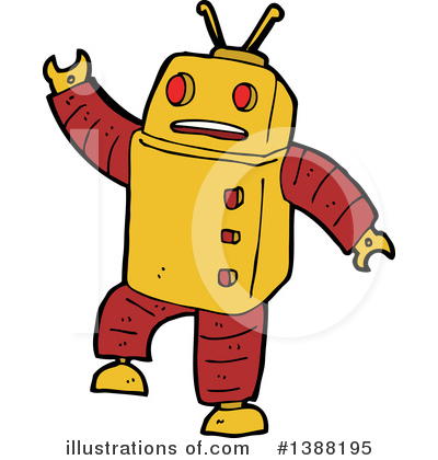Royalty-Free (RF) Robot Clipart Illustration by lineartestpilot - Stock Sample #1388195