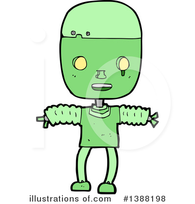 Royalty-Free (RF) Robot Clipart Illustration by lineartestpilot - Stock Sample #1388198
