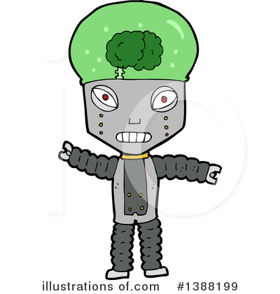 Royalty-Free (RF) Robot Clipart Illustration by lineartestpilot - Stock Sample #1388199