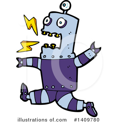 Royalty-Free (RF) Robot Clipart Illustration by lineartestpilot - Stock Sample #1409780