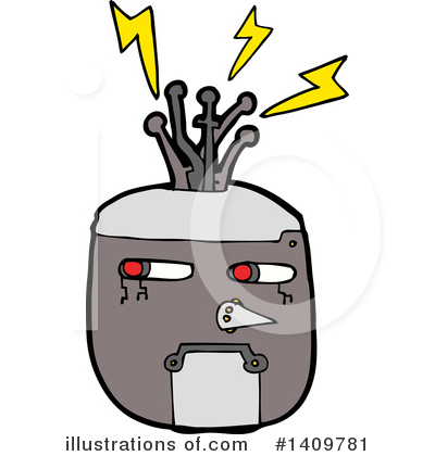 Royalty-Free (RF) Robot Clipart Illustration by lineartestpilot - Stock Sample #1409781