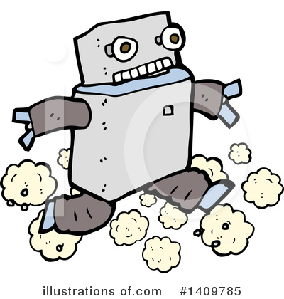 Royalty-Free (RF) Robot Clipart Illustration by lineartestpilot - Stock Sample #1409785