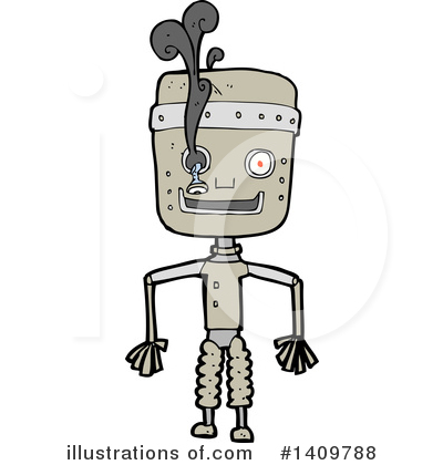 Royalty-Free (RF) Robot Clipart Illustration by lineartestpilot - Stock Sample #1409788