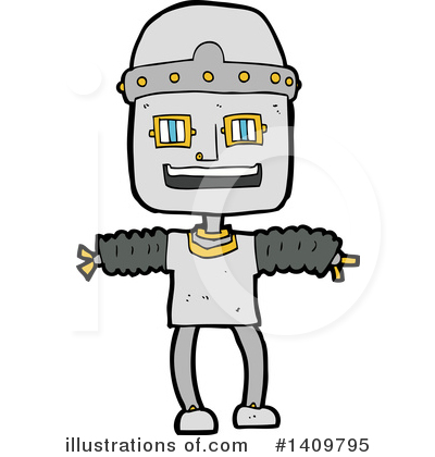 Royalty-Free (RF) Robot Clipart Illustration by lineartestpilot - Stock Sample #1409795