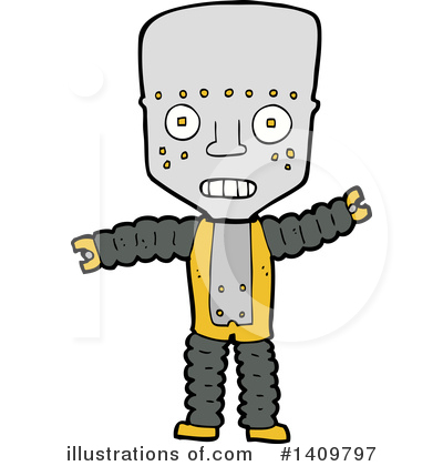 Royalty-Free (RF) Robot Clipart Illustration by lineartestpilot - Stock Sample #1409797