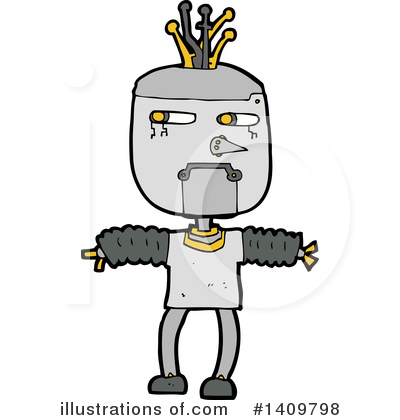 Royalty-Free (RF) Robot Clipart Illustration by lineartestpilot - Stock Sample #1409798