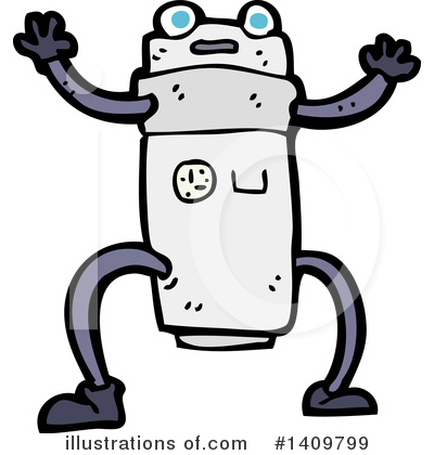 Royalty-Free (RF) Robot Clipart Illustration by lineartestpilot - Stock Sample #1409799